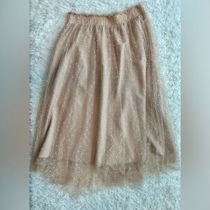 Disney a collection by Lauren Conrad Tulle Skirt Size Small Tan.